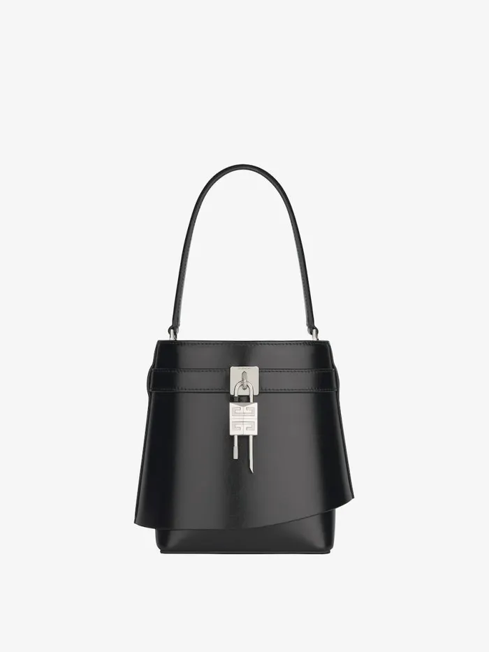 Women Crossbody Bags Givenchy Shark Lock Bucket Bag In Box Leather Black