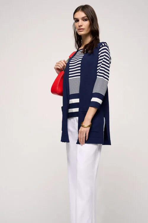 Women Curvatura Curvatura Blue Cardigan Luisa Spagnoli Women Curvatura Curvatura Blue Cardigan Luisa Spagnoli