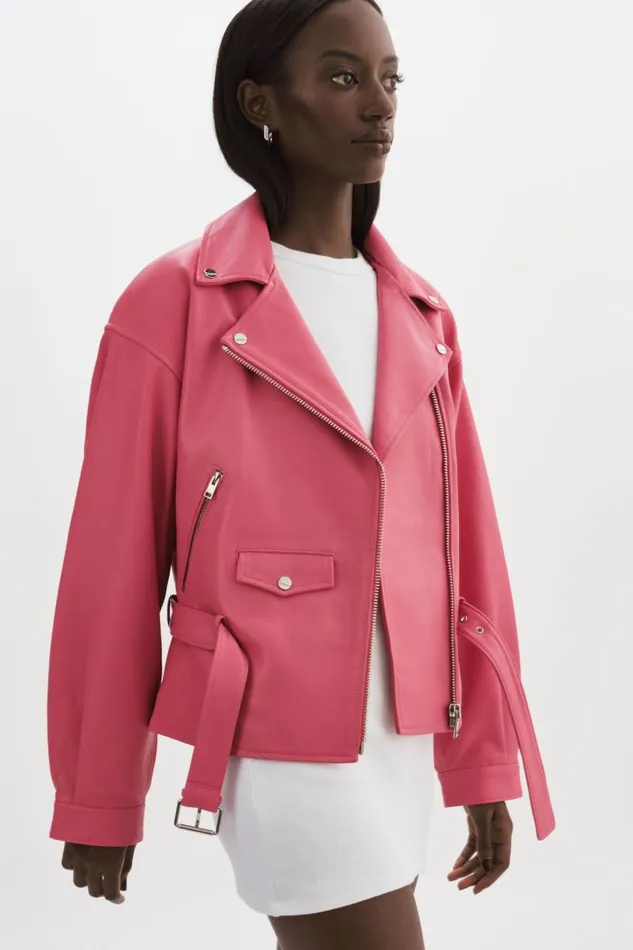 Women DANIELA Leather Biker Jacket Rosie LAMARQUE Leather Jackets