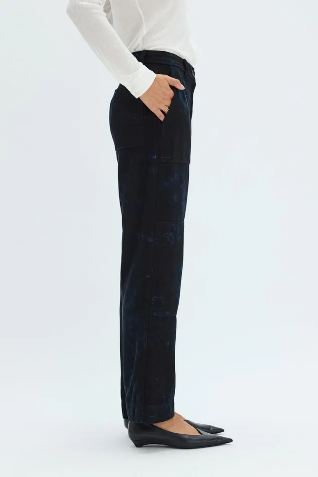 Women Dark Indigo Denim Work Pant Raquel Allegra Sweaters and Knits