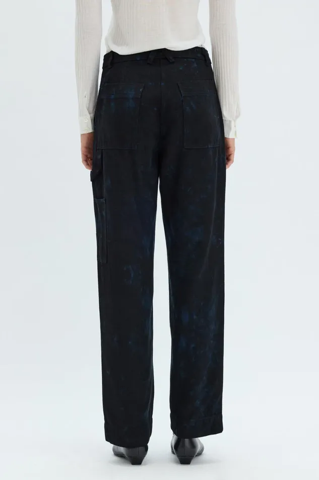 Women Dark Indigo Denim Work Pant Raquel Allegra Sweaters and Knits