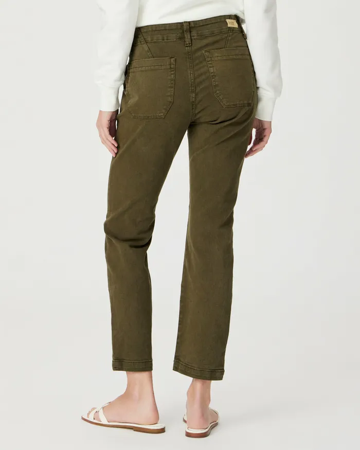 Women Denim PAIGE Mayslie Straight Ankle Pant 8211 Vintage Olive Meadow