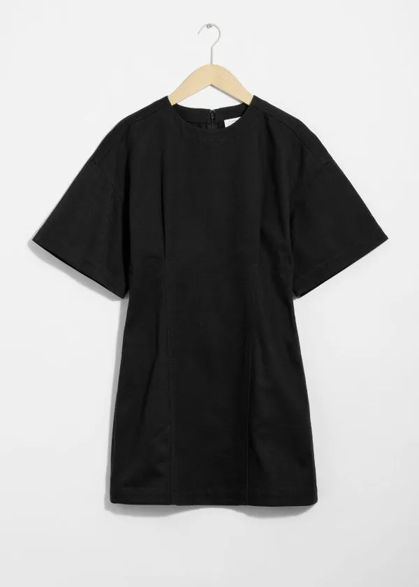 Women Dresses and Other Stories Fitted ShortSleeve Mini Dress Black