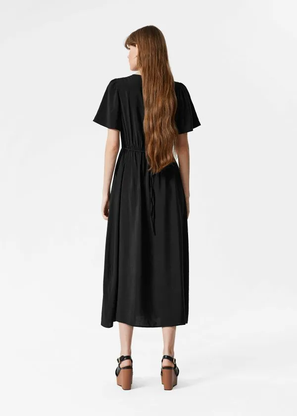 Women Dresses and Other Stories FlutterSleeve Midi Dress Black