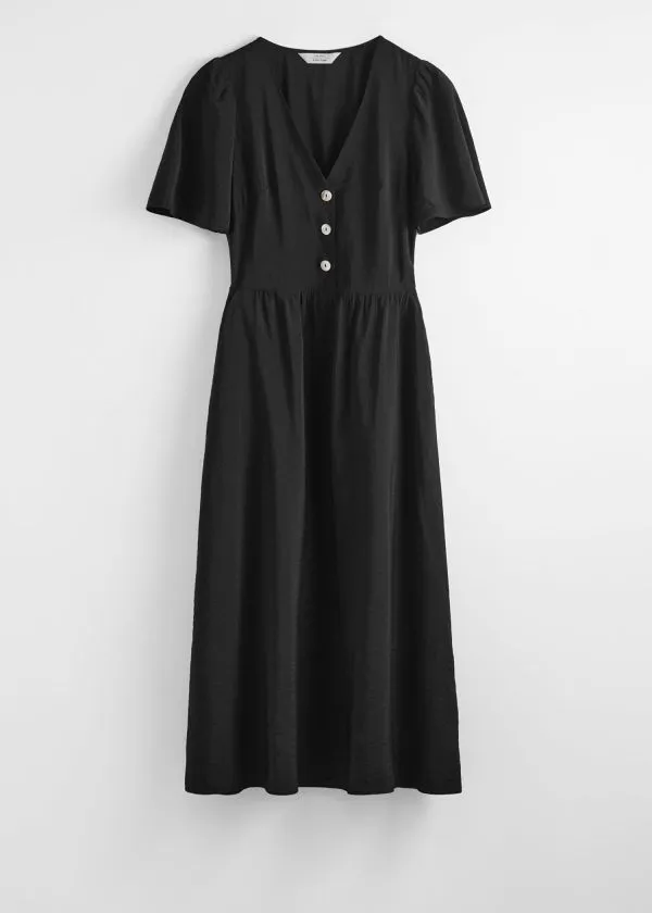 Women Dresses and Other Stories FlutterSleeve Midi Dress Black