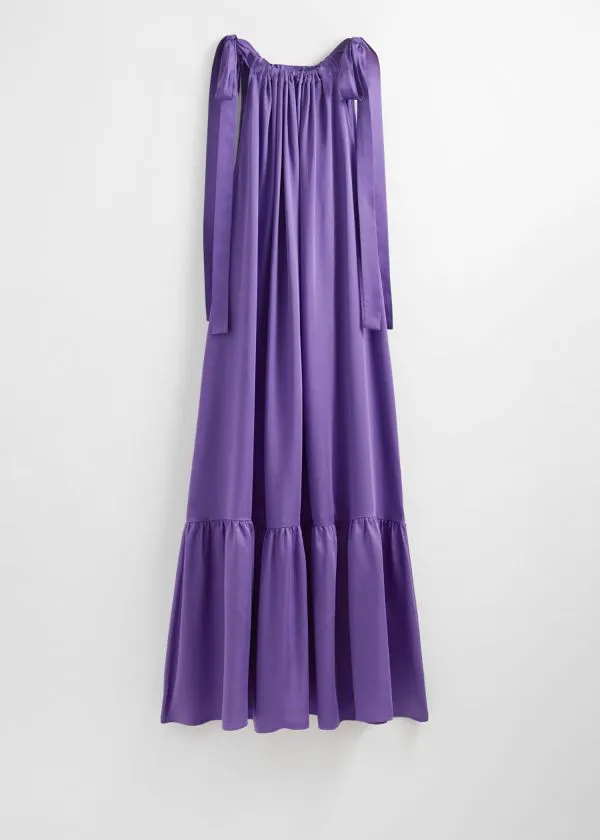 Women Dresses and Other Stories Gathered Sleeveless Midi Dress Lilac