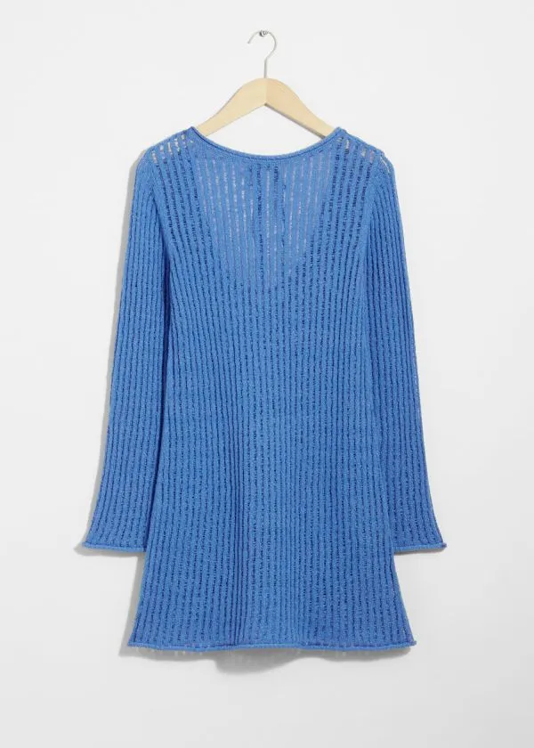 Women Dresses and Other Stories RibKnit Mini Dress Blue
