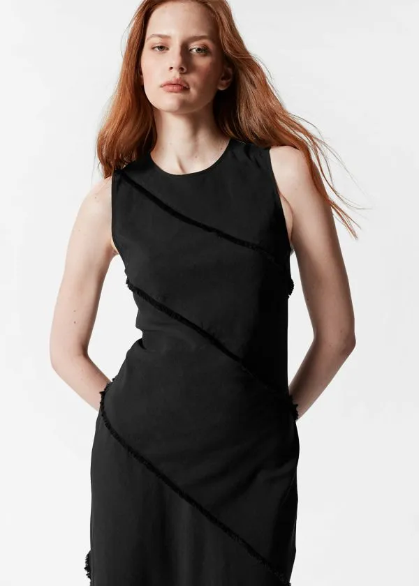 Women Dresses and Other Stories Sleeveless ALine Midi Dress Black
