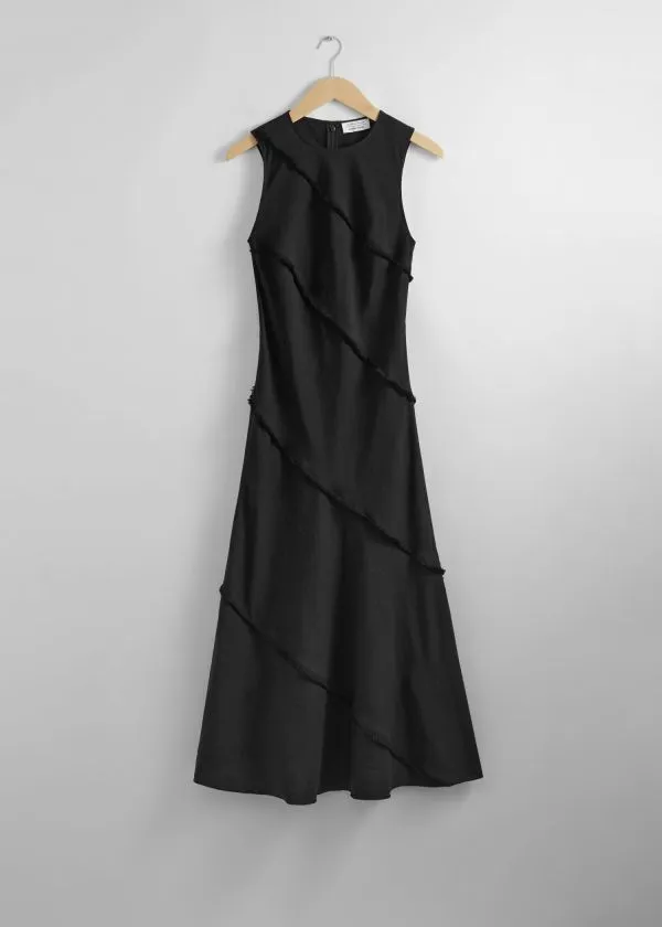 Women Dresses and Other Stories Sleeveless ALine Midi Dress Black
