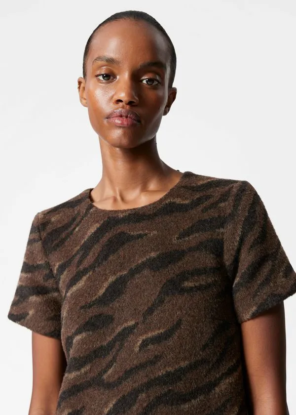 Women Dresses and Other Stories Wool Jacquard Mini Dress Brown