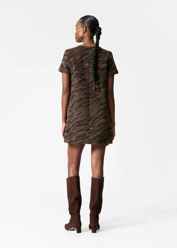 Women Dresses and Other Stories Wool Jacquard Mini Dress Brown