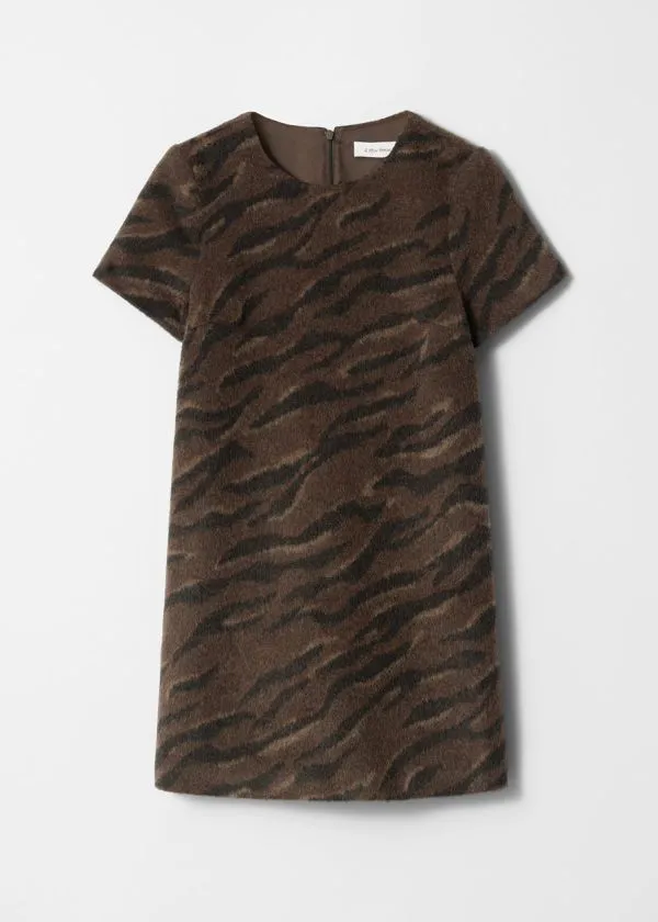Women Dresses and Other Stories Wool Jacquard Mini Dress Brown