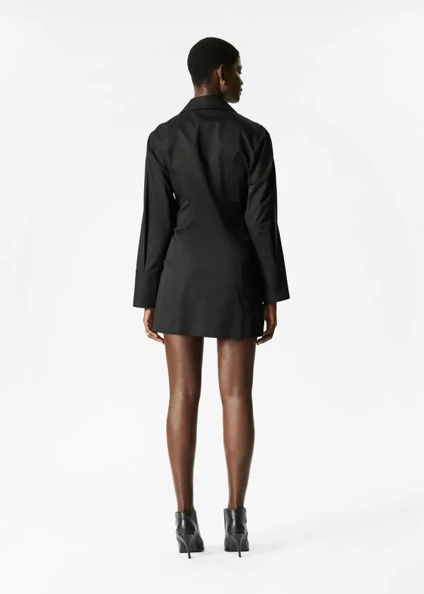 Women Dresses and Other Stories Wrap Shirt Mini Dress Black