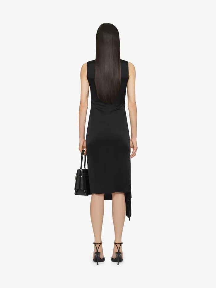 Women Dresses Givenchy Asymmetrical Draped Dress In Jersey Black