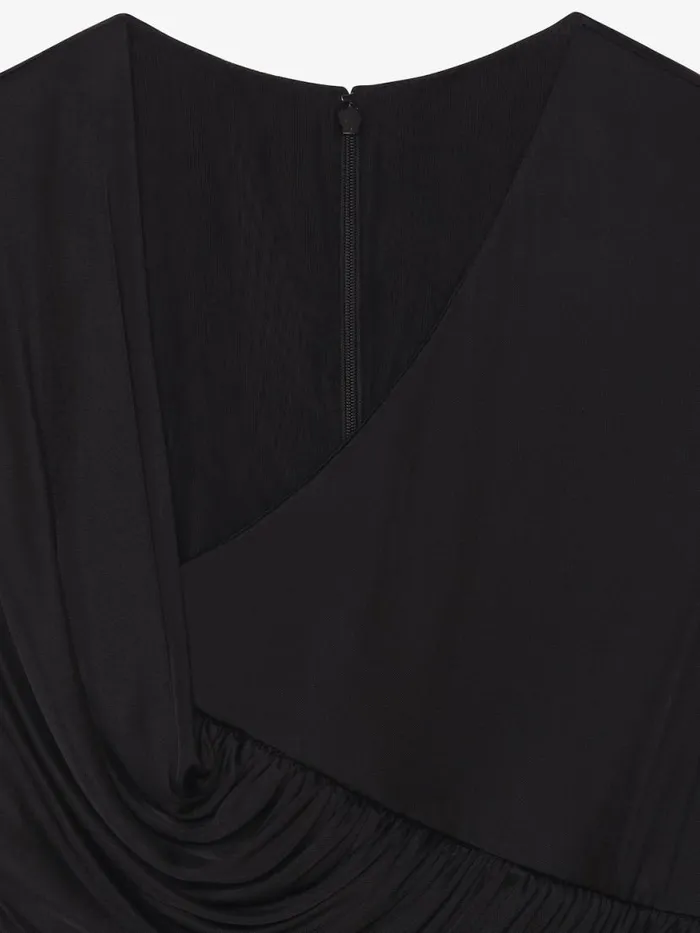 Women Dresses Givenchy Asymmetrical Draped Dress In Jersey Black