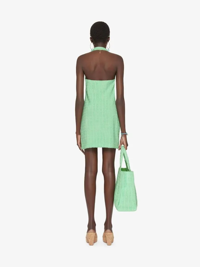Women Dresses Givenchy Dress In 4G Cotton Towelling Aqua Green