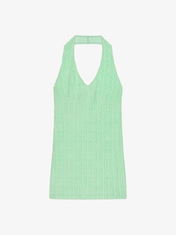 Women Dresses Givenchy Dress In 4G Cotton Towelling Aqua Green