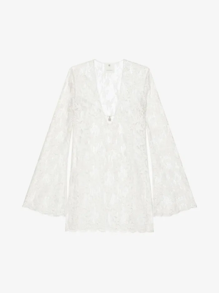 Women Dresses Givenchy Dress In Lace With 4G Detail Ecru
