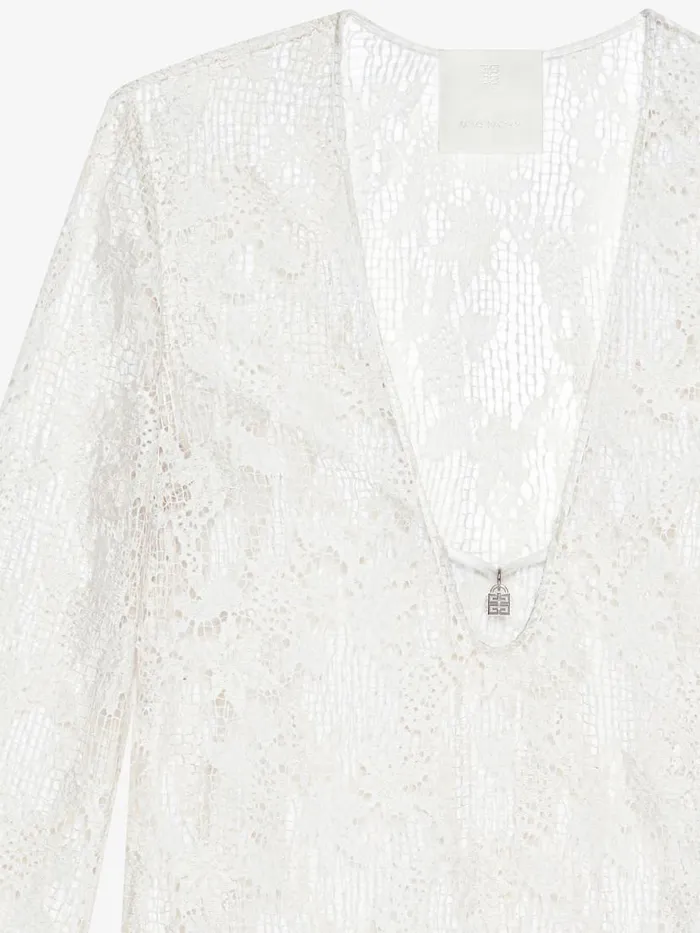Women Dresses Givenchy Dress In Lace With 4G Detail Ecru