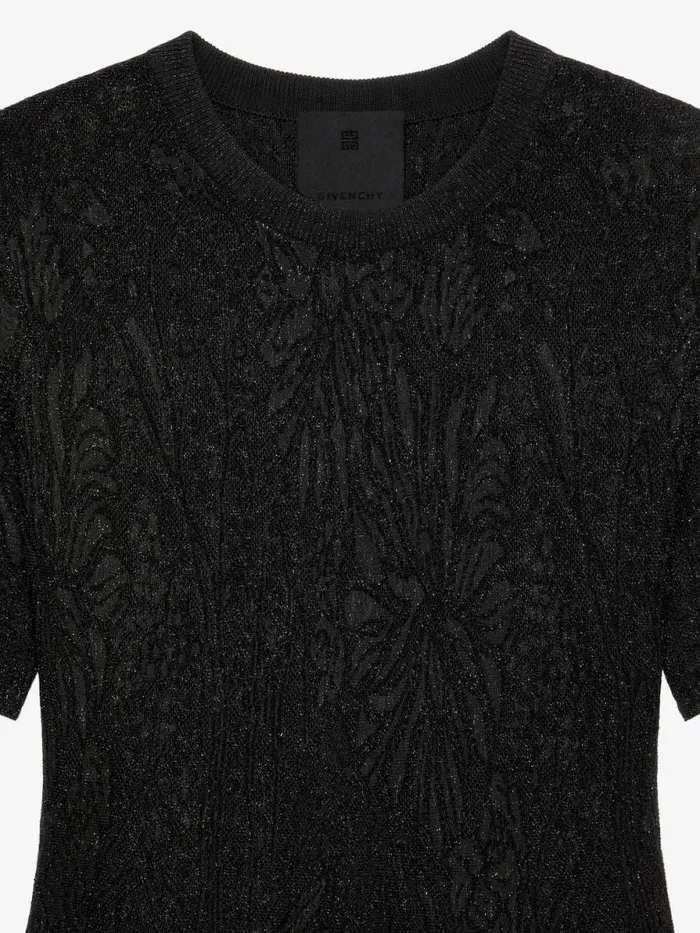 Women Dresses Givenchy Dress In Lurex With Floral Jacquard Black