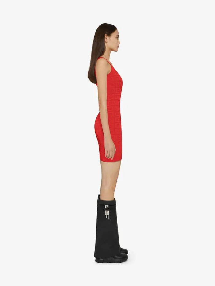 Women Dresses Givenchy Tank Top Dress In 4G Jacquard Red
