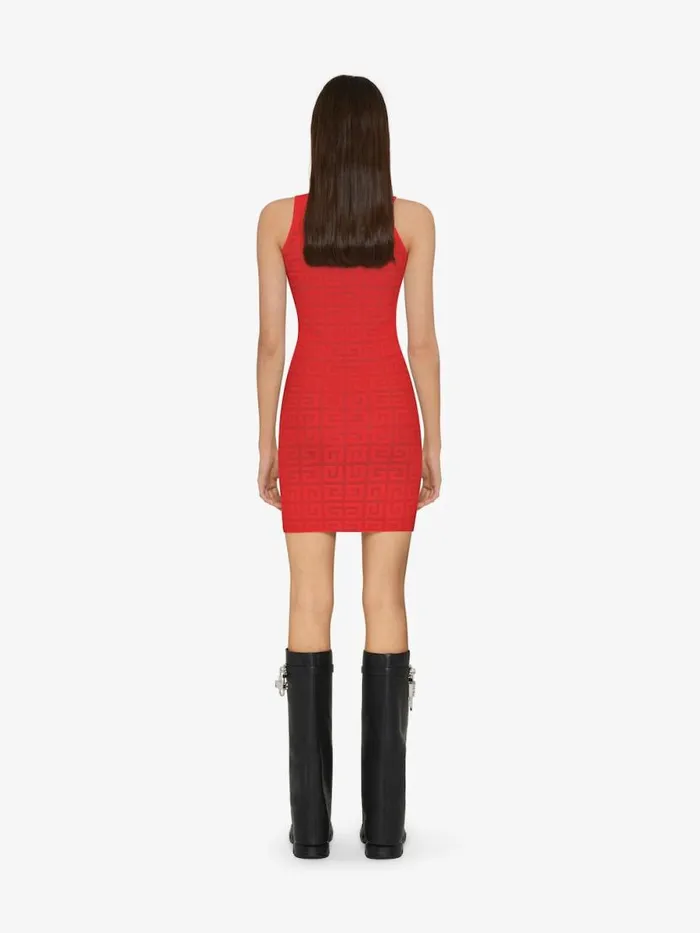 Women Dresses Givenchy Tank Top Dress In 4G Jacquard Red