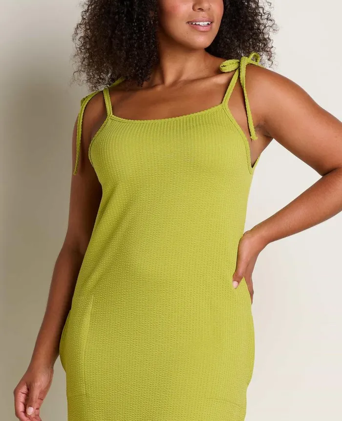 Women Dresses Toad and Co Dandelion Midi Dress Lime Texture