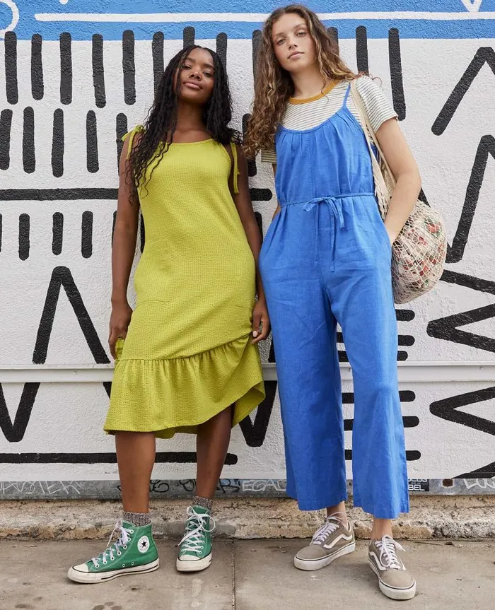 Women Dresses Toad and Co Dandelion Midi Dress Lime Texture