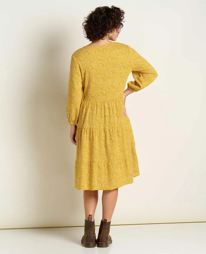 Women Dresses Toad and Co Manzana Tiered Long Sleeve Dress Pike Ditsy Print