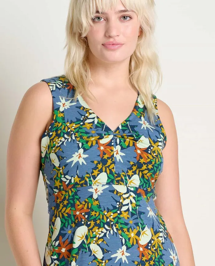 Women Dresses Toad and Co Rosemarie Sleeveless Dress Midnight Floral Print