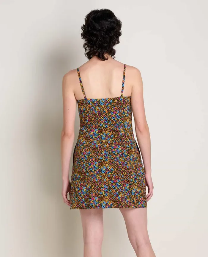 Women Dresses Toad and Co Sunkissed Skort Dress Black Micro Floral Print