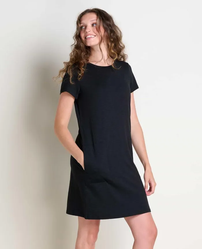 Women Dresses Toad and Co Windmere II Short Sleeve Dress Black