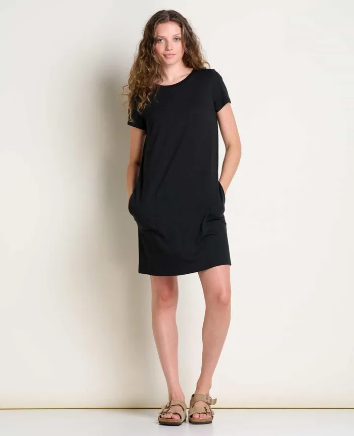 Women Dresses Toad and Co Windmere II Short Sleeve Dress Black