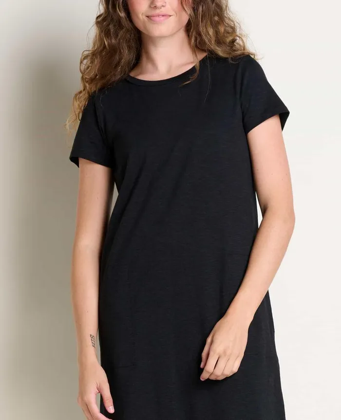Women Dresses Toad and Co Windmere II Short Sleeve Dress Black