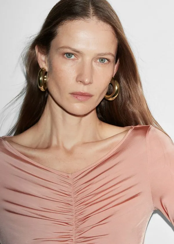 Women Earrings and Other Stories Big Chunky Hoops Gold