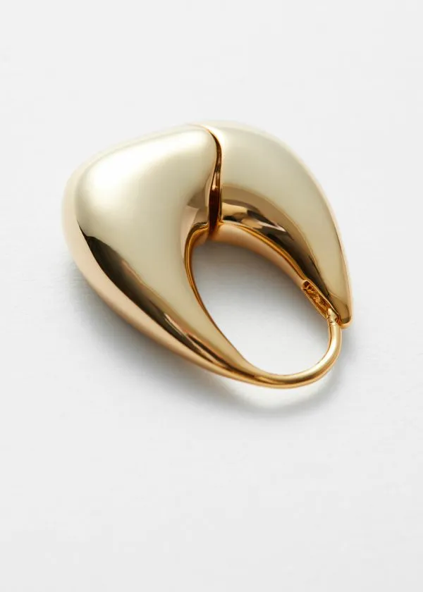 Women Earrings and Other Stories Chunky Bell Hoops Gold