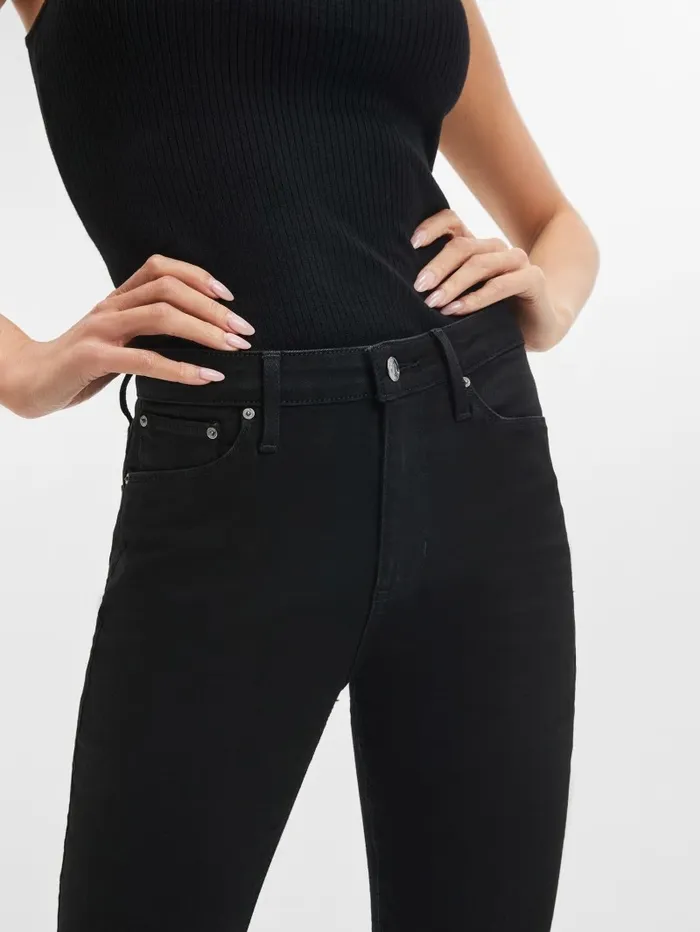 Women Eco Sexy Flared Jeans Carrie Black Jeans and Denim GUESS