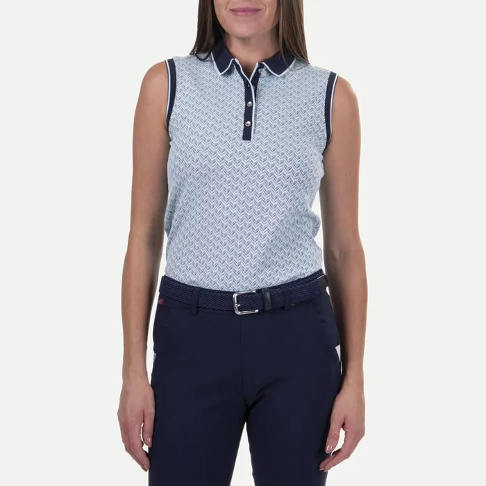 Women Ella Structure Polo SL Icy Blueatlanta Blue KJUS Polos