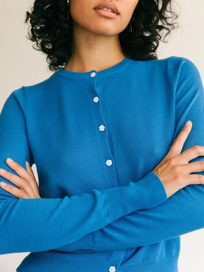Women Erin Cardigan Cobalt Lisa Says Gah Tops
