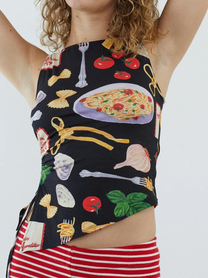 Women Erin Tank Buon Appetito Black Lisa Says Gah Tops