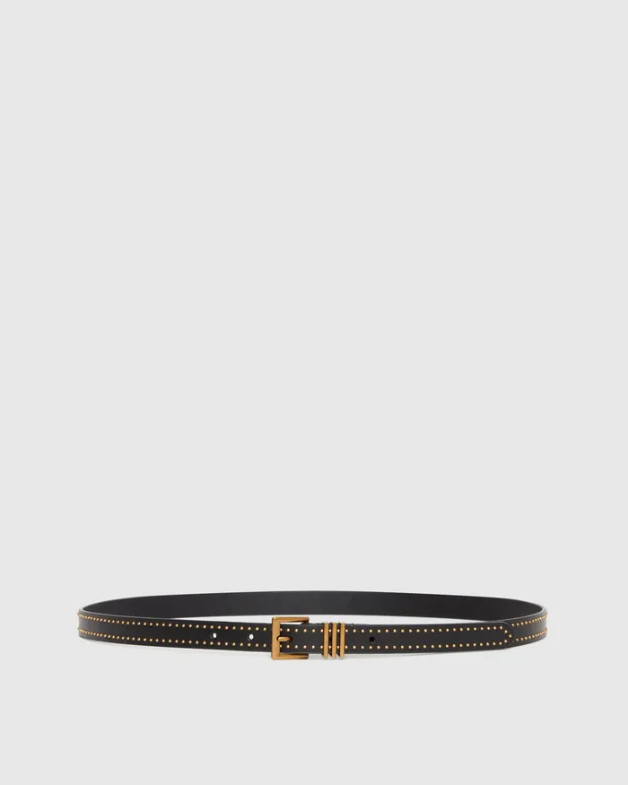 Women Exclusive Aniya Belt 8211 Black Leather Shop Belts PAIGE