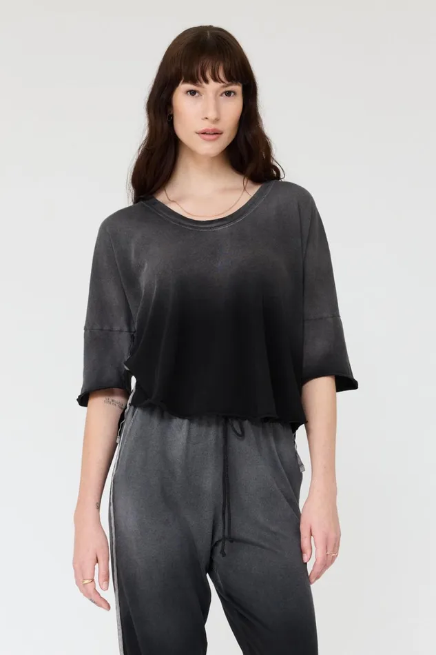 Women Faded Black Venice Tee Raquel Allegra TShirts