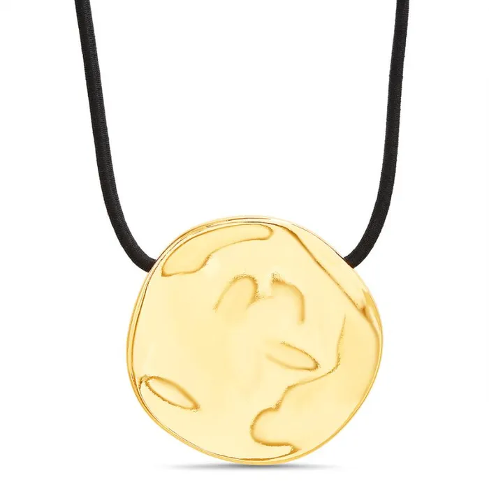 Women Fashion Jewelry Badgley Mischka Molten Disc Cord Necklace