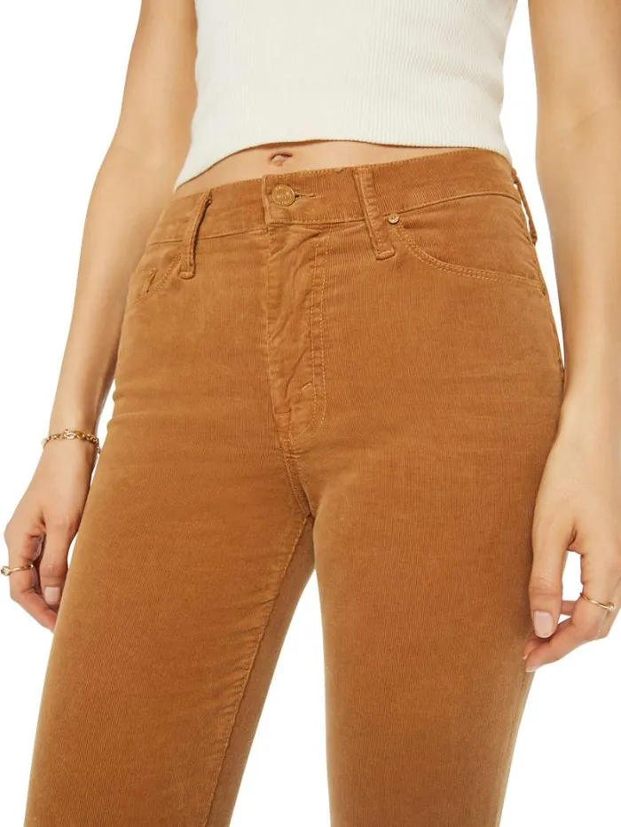 Women Flare Mother Denim The Weekender Tobacco