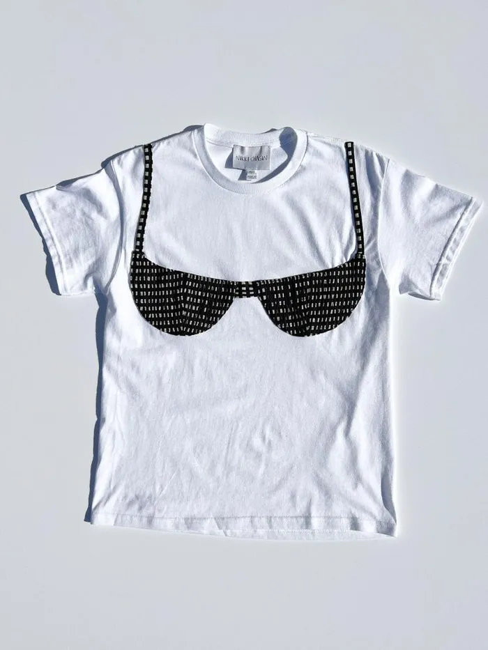 Women Florida Woman Applique Tee Black And White Gingham Lisa Says Gah Tops