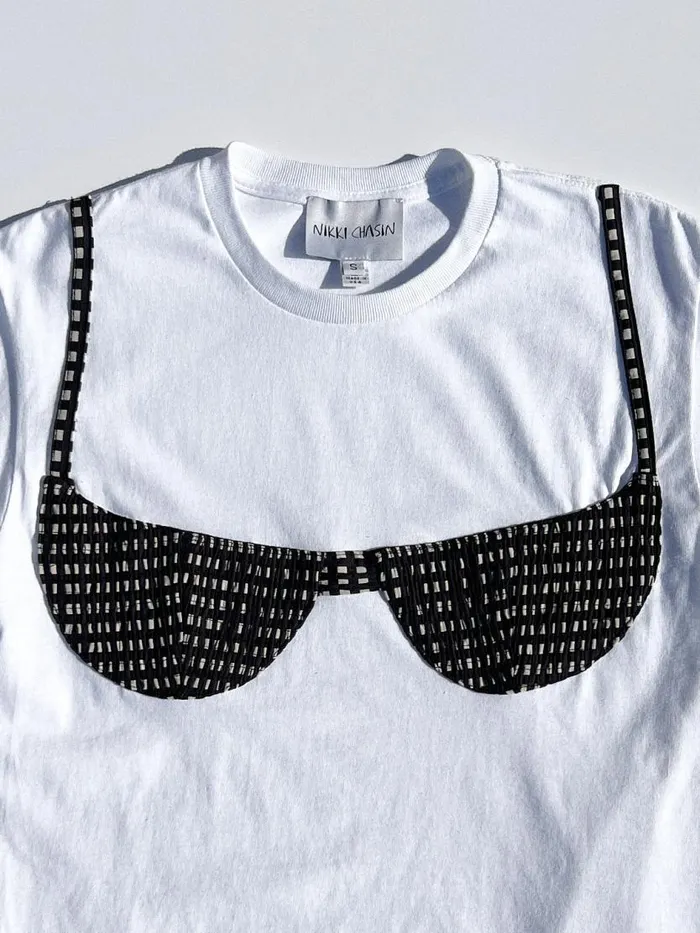 Women Florida Woman Applique Tee Black And White Gingham Lisa Says Gah Tops