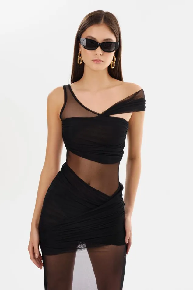 Women FLORINDA Mesh Maxi Dress Black LAMARQUE Dresses Women FLORINDA Mesh Maxi Dress Black LAMARQUE Dresses