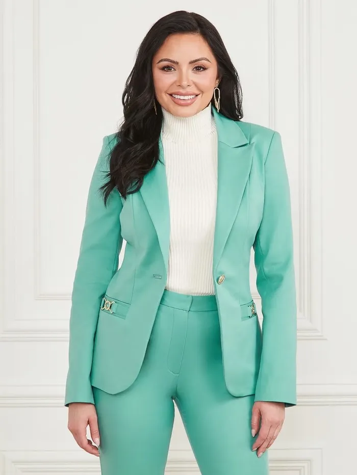 Women Franca Blazer Vintage Sky Jackets and Coats GUESS