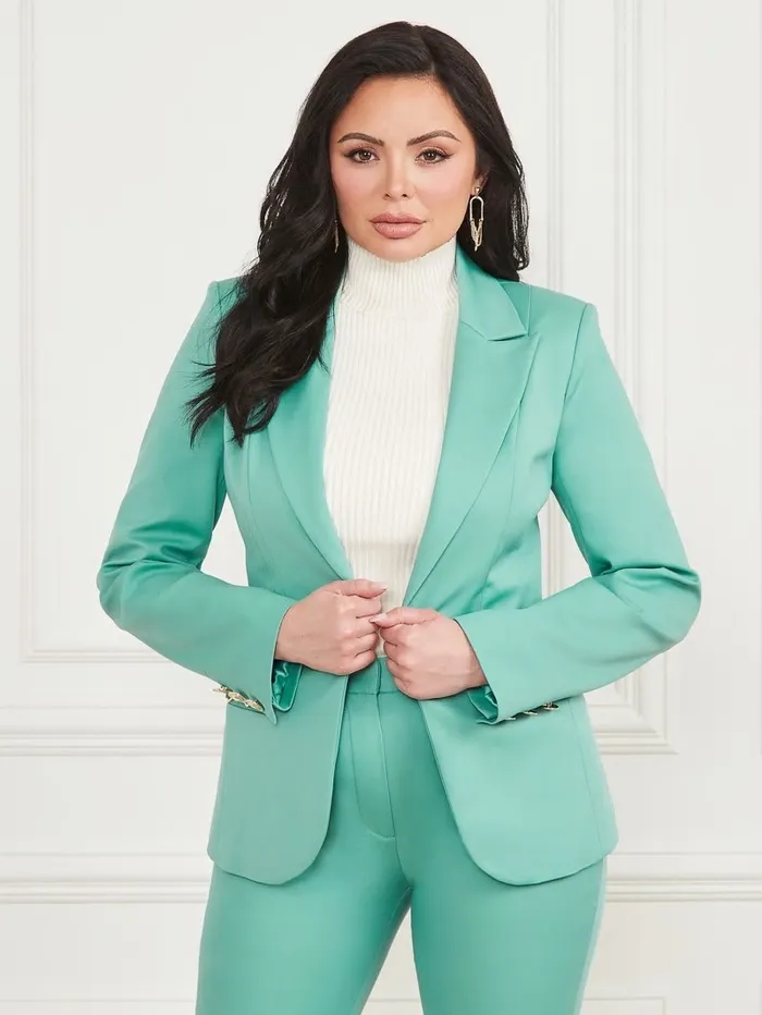 Women Franca Blazer Vintage Sky Jackets and Coats GUESS Women Franca Blazer Vintage Sky Jackets and Coats GUESS