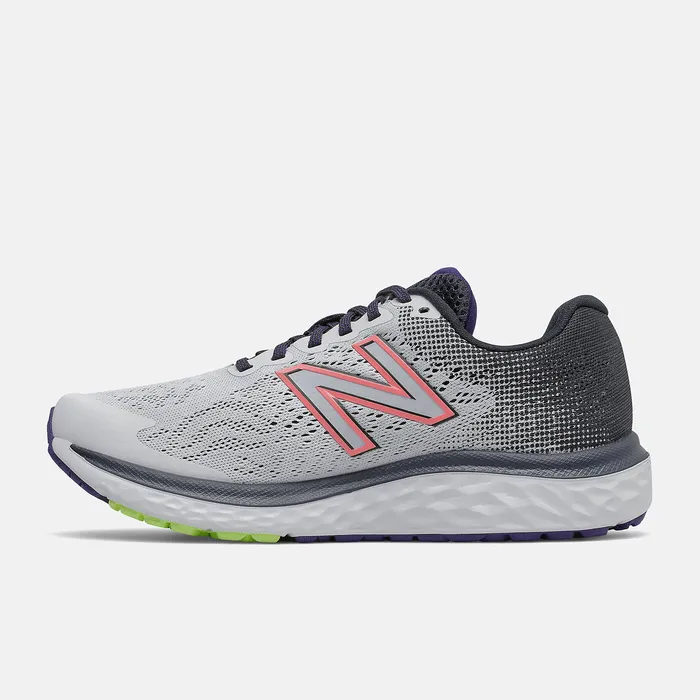 Women Fresh Foam 680v7 Arctic Fox with Outer Space and Paradise Pink Walking New Balance Women Fresh Foam 680v7 Arctic Fox with Outer Space and Paradise Pink Walking New Balance